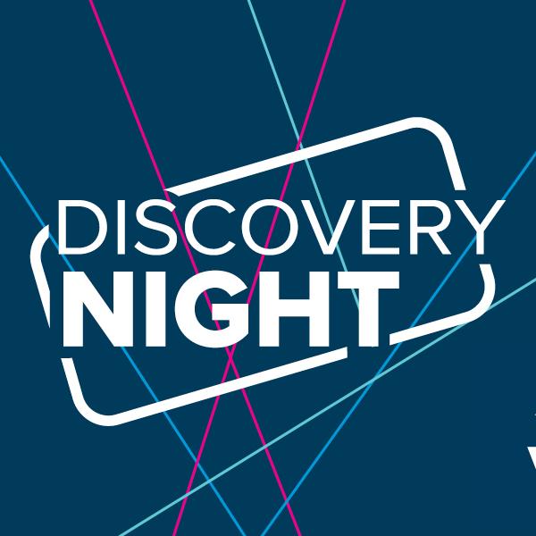 Graphic with Discovery Night written on it and VIU logo in right corner