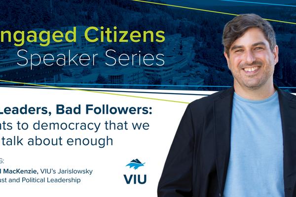 Michael Mackenzie: Bad leaders, bad followers event postcard