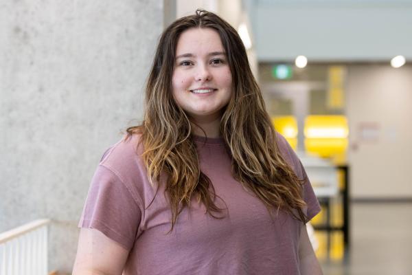 Sarah portrait in Health and Science Centre