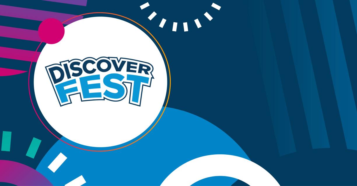 colourful banner that reads DiscoverFest