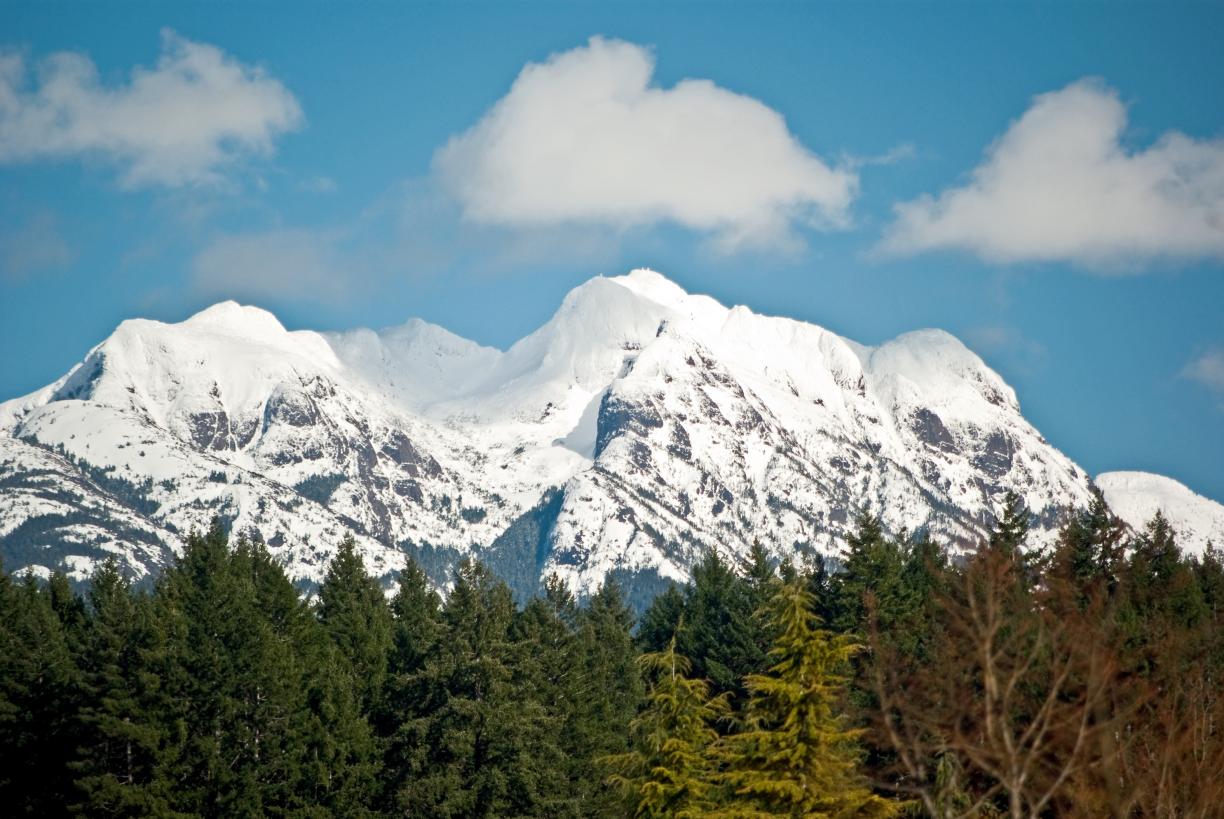 snow on a mountain